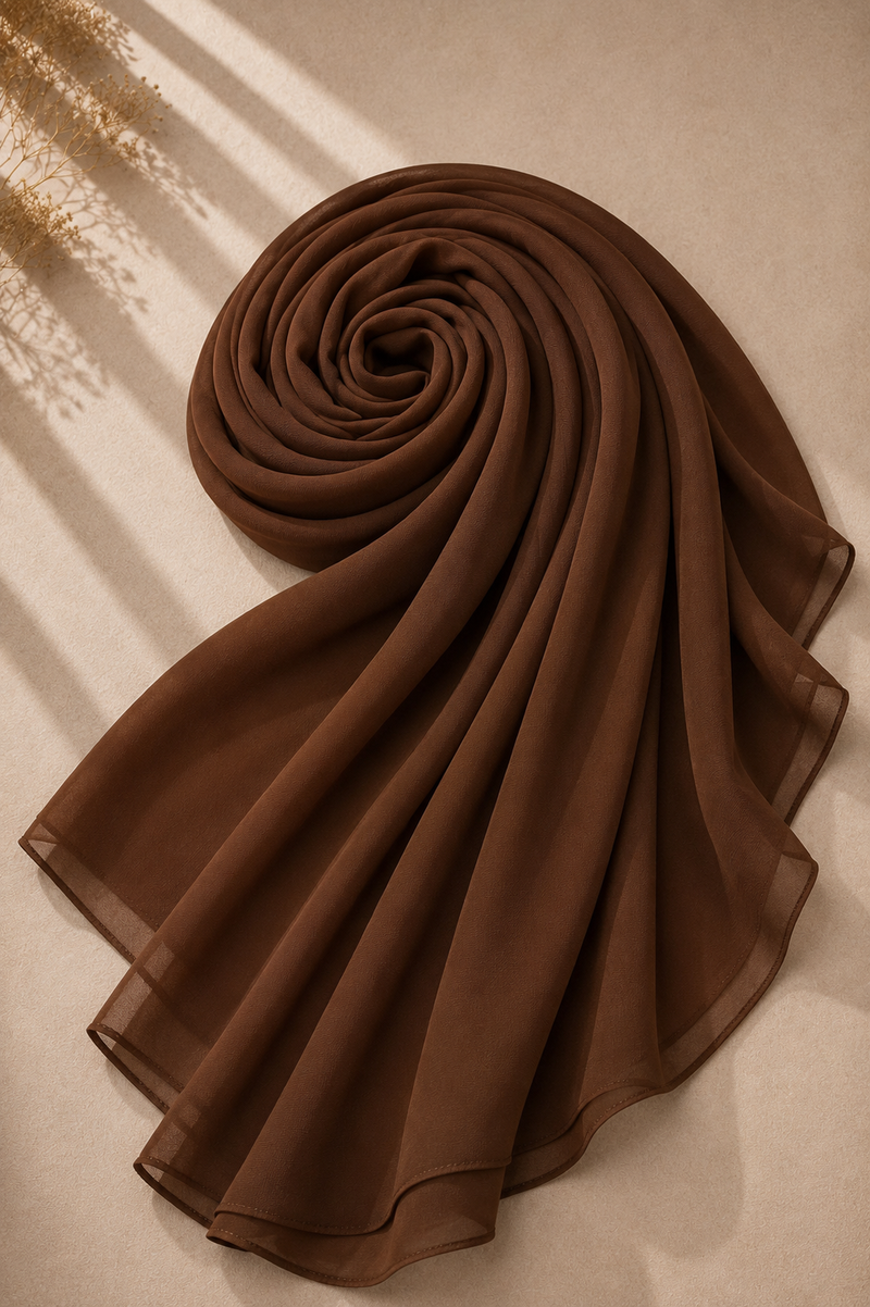 Cocoa Truffle Chiffon Hijab