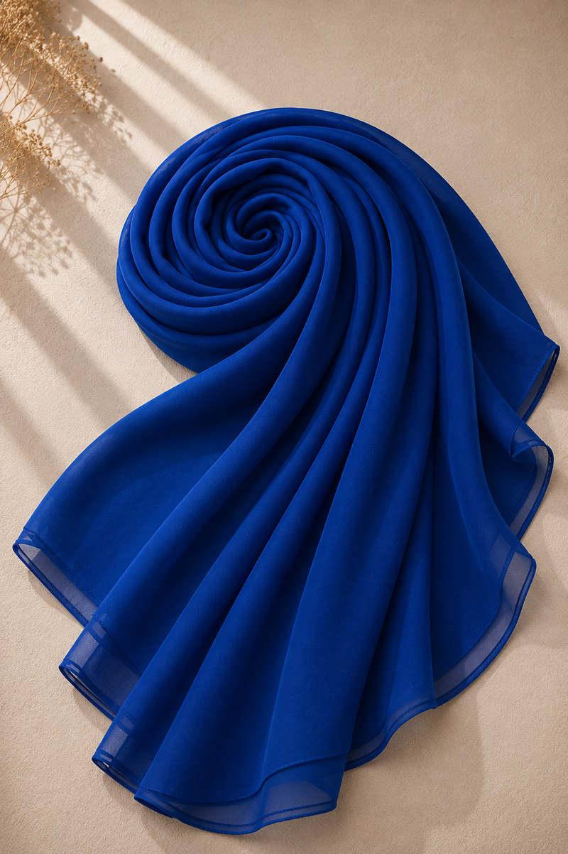 Cobalt Noor Chiffon Hijab