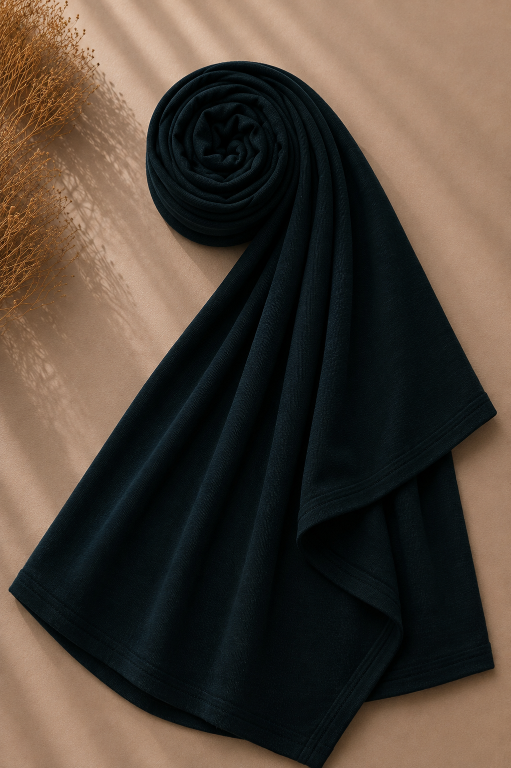 Emerald Noir Jersey Hijab