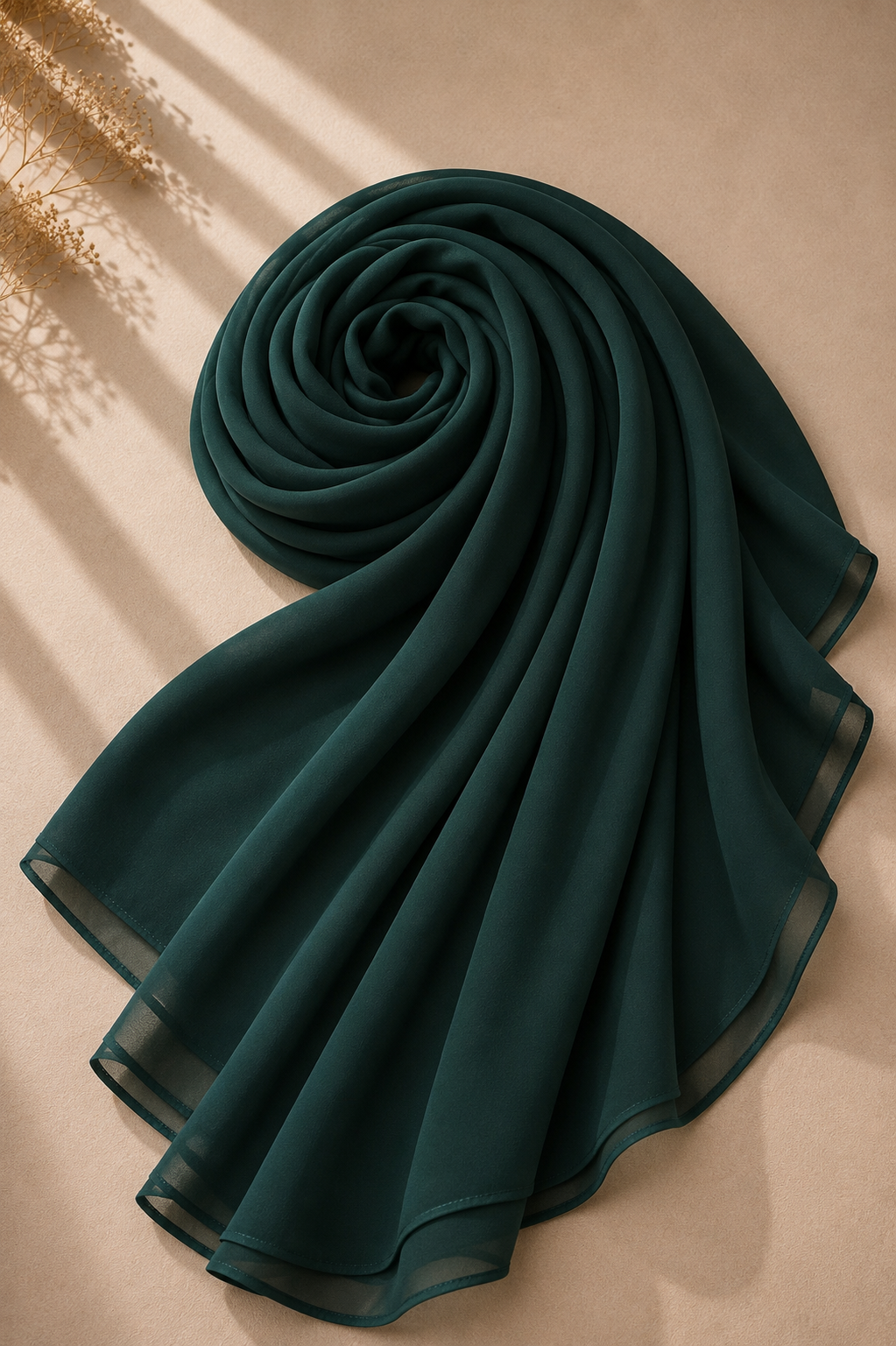 Deep Emerald Chiffon Hijab