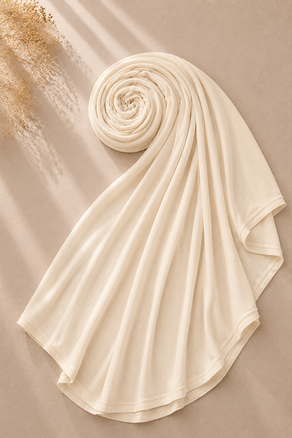 Ivory Cream Jersey Hijab