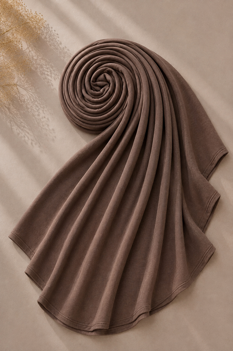 Mocha Taupe Jersey Hijab