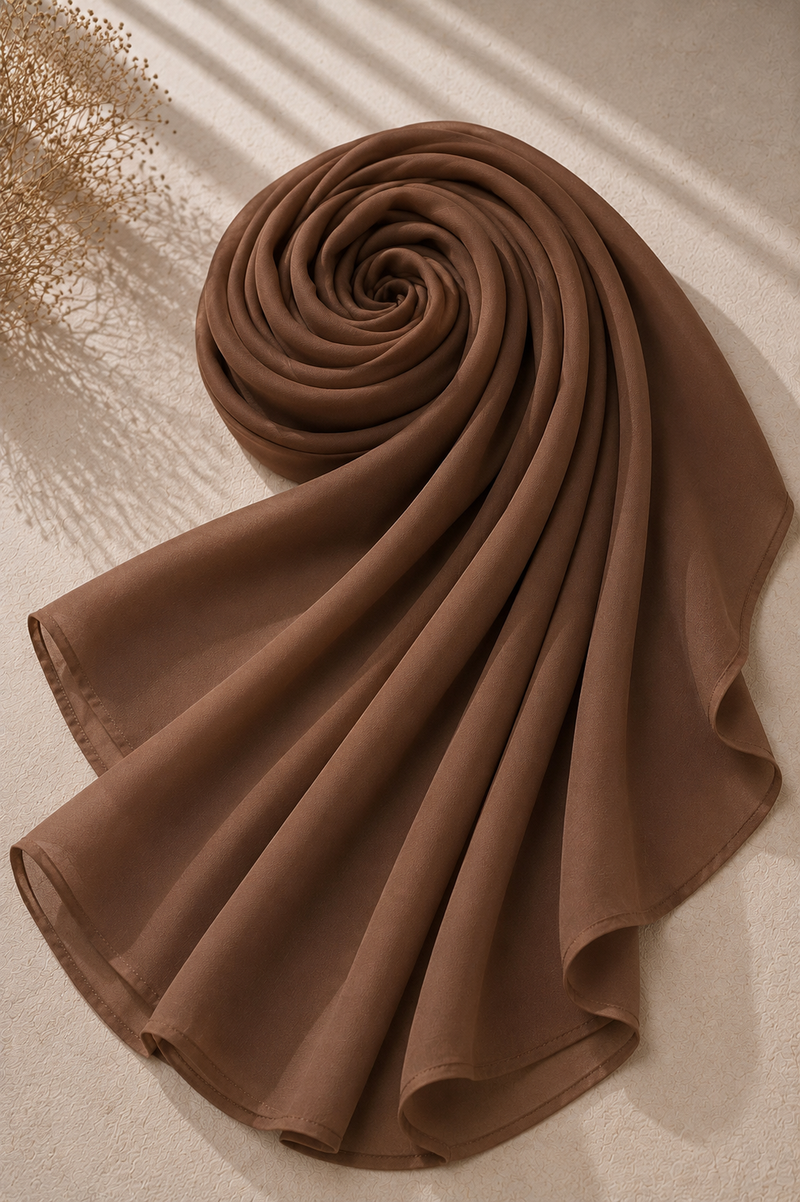 Toasted Almond Chiffon Hijab